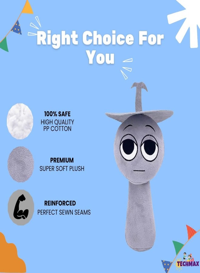 TechMax Solution Grey Top Cap Sprunki Plush Toys - Image 3